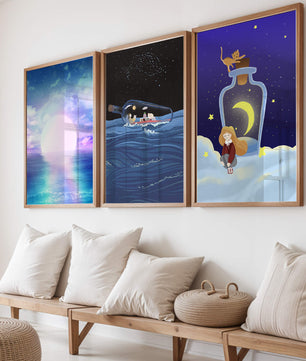 Impressions artistiques de paysages oniriques et fantastiques