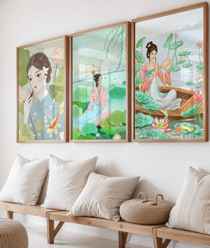 Ensemble d'Illustrations Orientales Sans Cadre