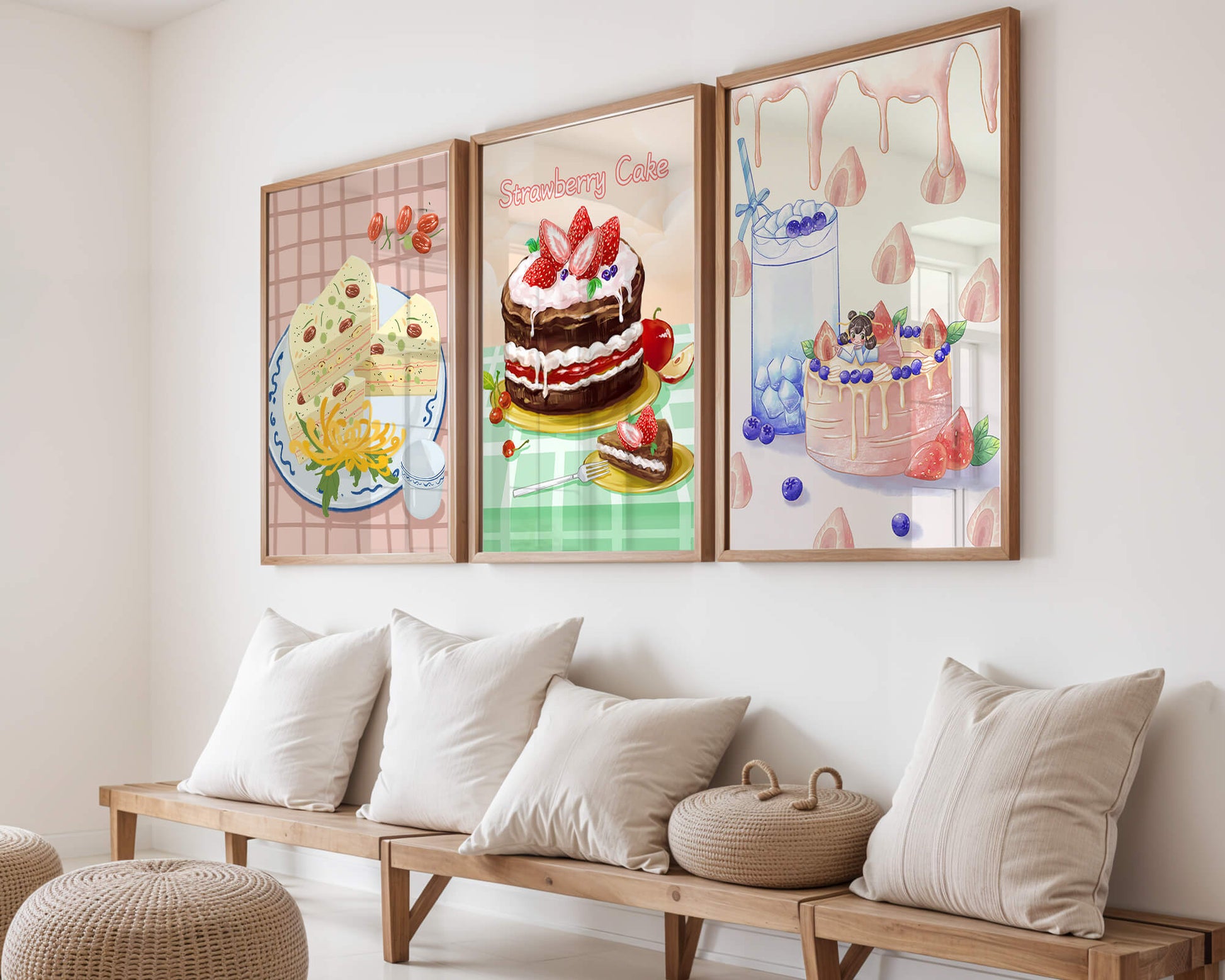 Ilustraciones De Pasteles Y Postres Creativos Sin Marco