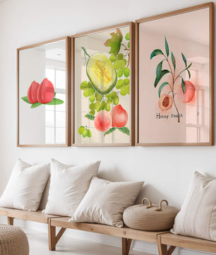 Art de fruits avec des illustrations modernes et colorées