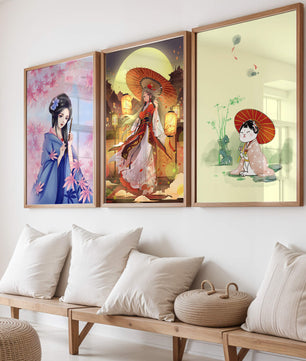 Imágenes De Arte Japonés Sin Marco En Interiores Modernos