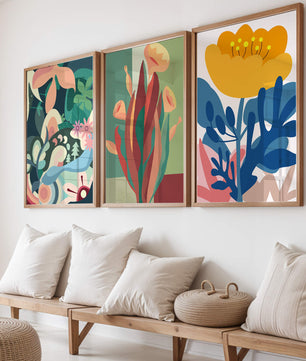 Ensemble d'art floral moderne sans cadre