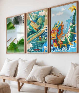 Images décoratives de dragons de style oriental