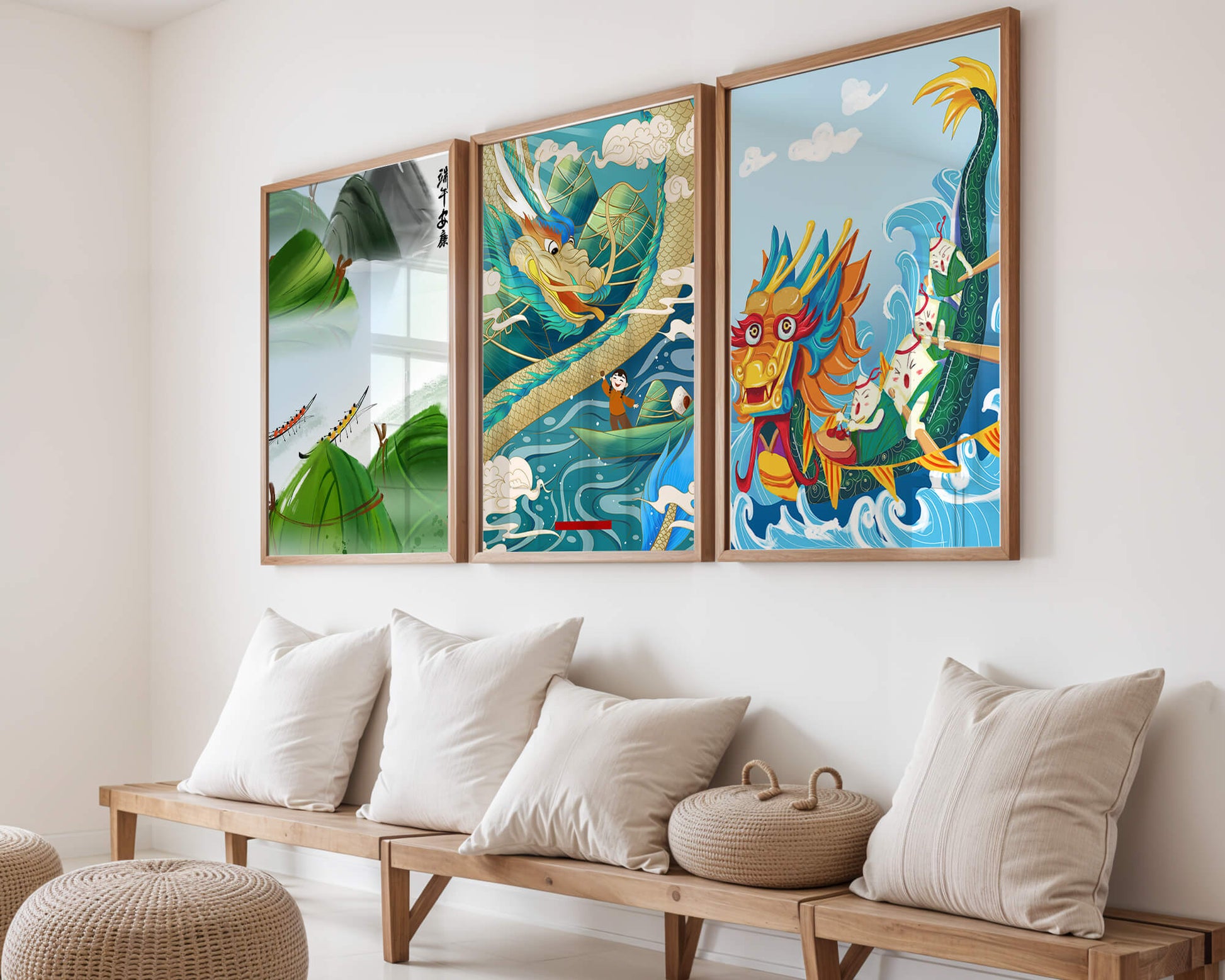 Imágenes Decorativas de Dragones en Estilo Oriental