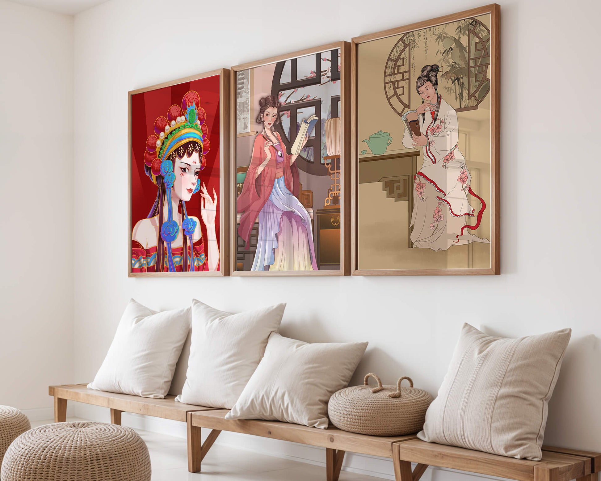Art de femmes orientales au style traditionnel