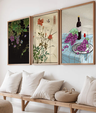 Œuvres d’art florales et fruitières avec des détails naturels