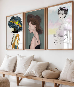 Correspondances de mode dans des impressions artistiques sans cadre