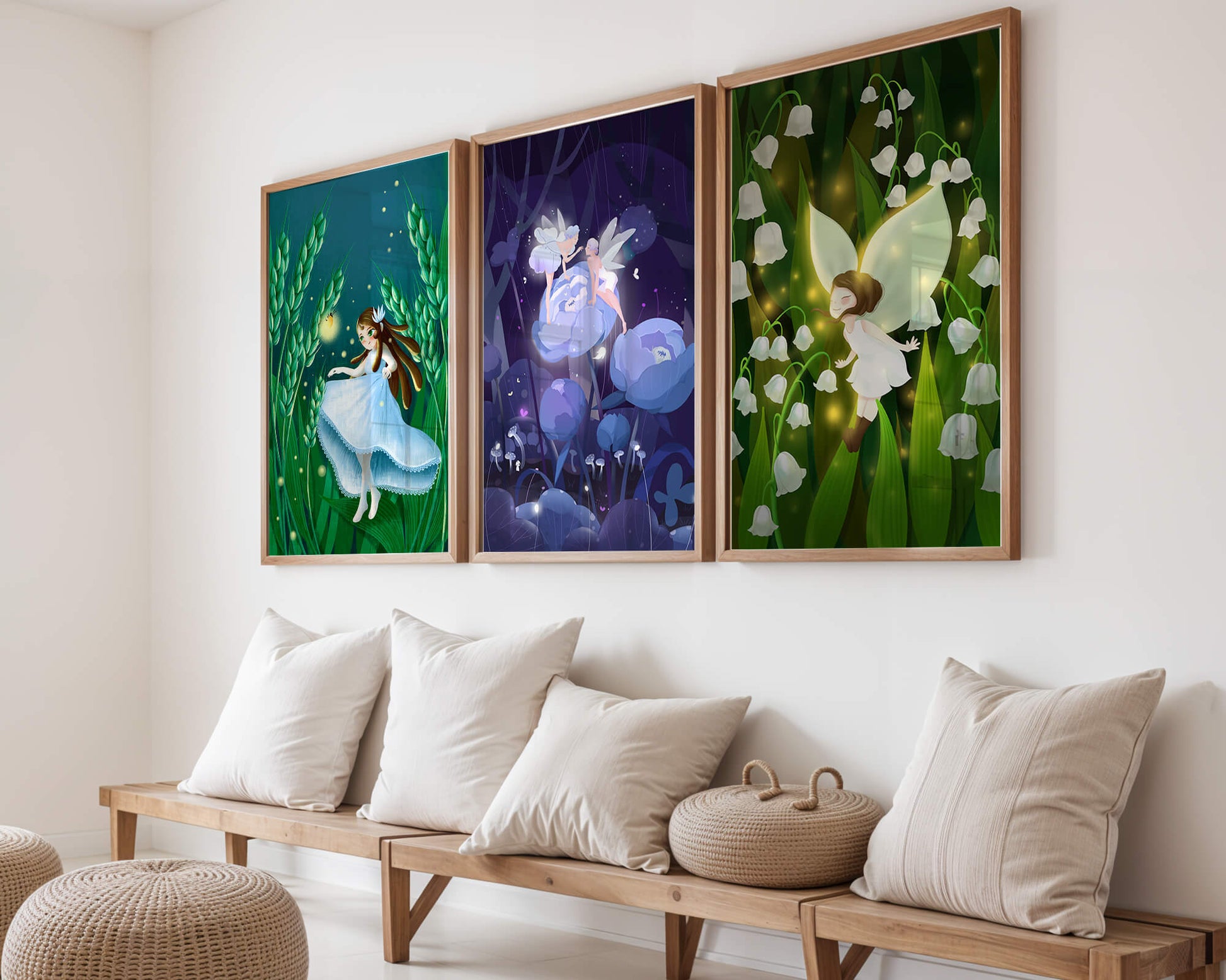 Ilustraciones de Hadas en un Decorativo Estilo Infantil