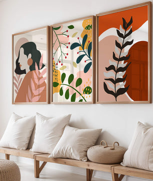 Ensemble d'art moderne abstrait pour décoration intérieure