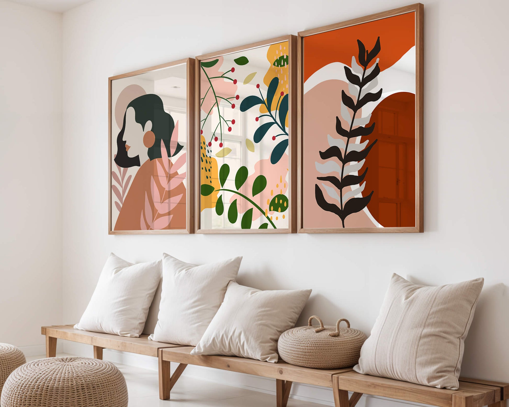 Ensemble d'art moderne abstrait pour décoration intérieure