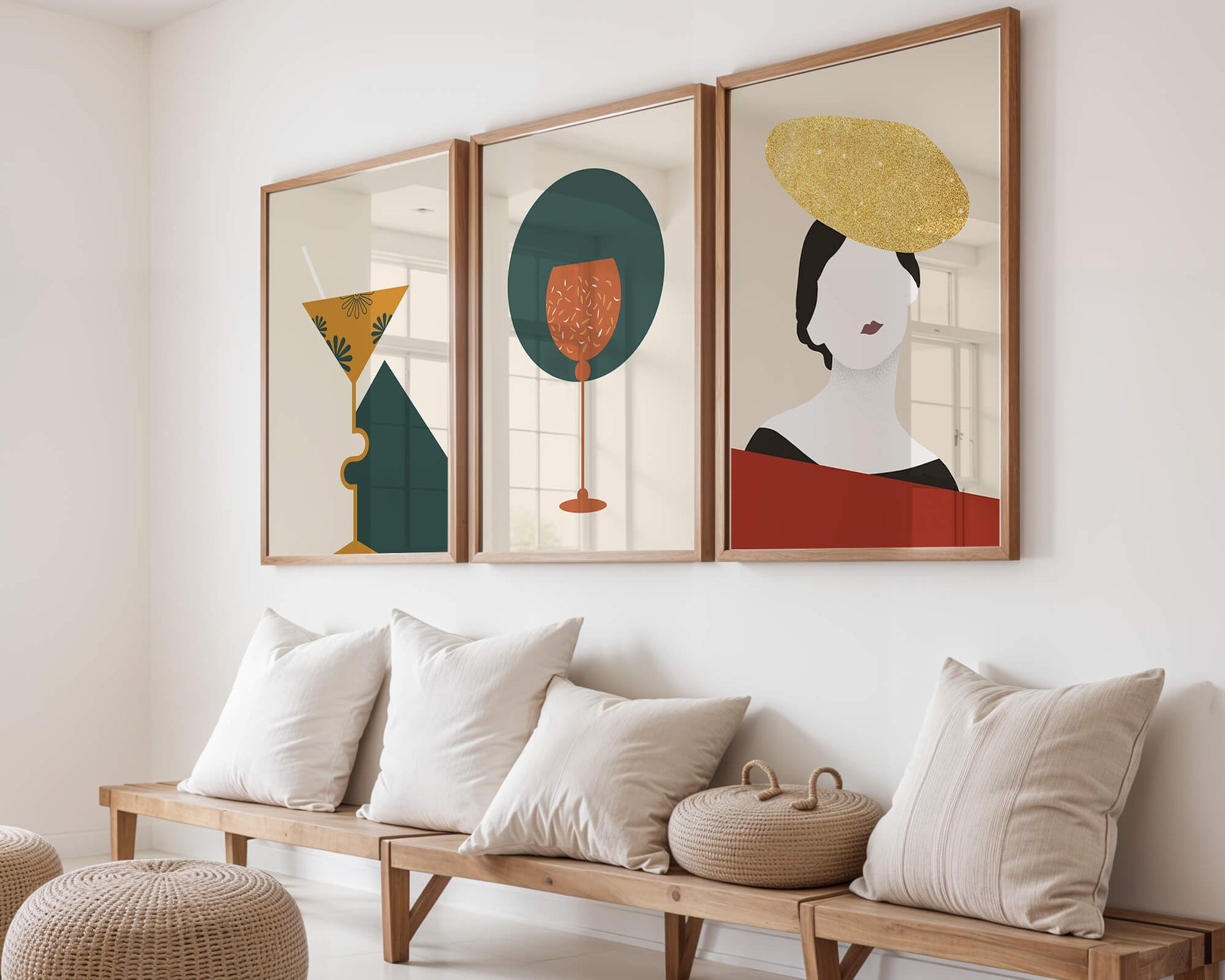 Elegante Colección de Arte Abstracto con Elementos Decorativos