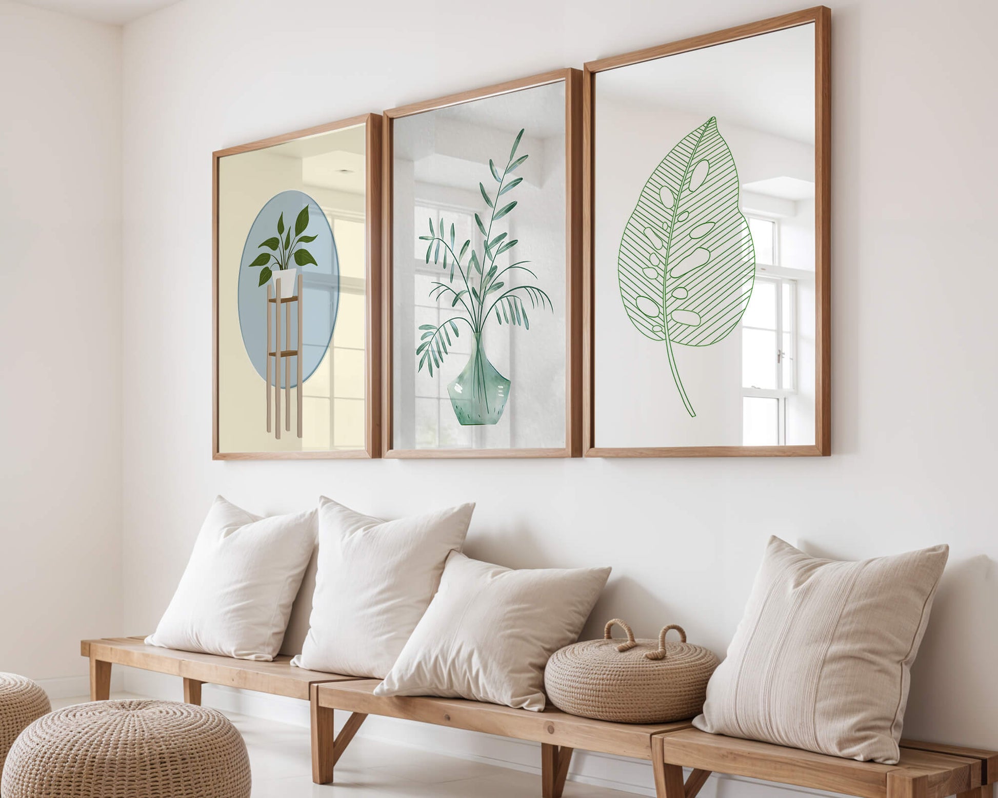 Imágenes Florales en Marcos de Madera sin Marco