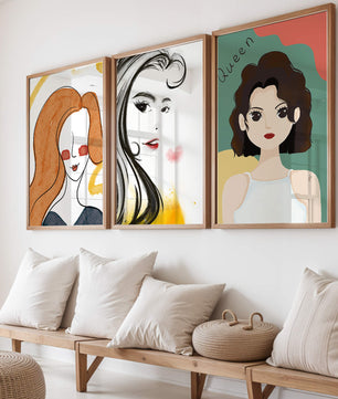 Portraits artistiques modernes en impression de haute qualité