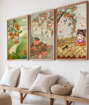 Illustrations de kakis sur toiles sans cadre