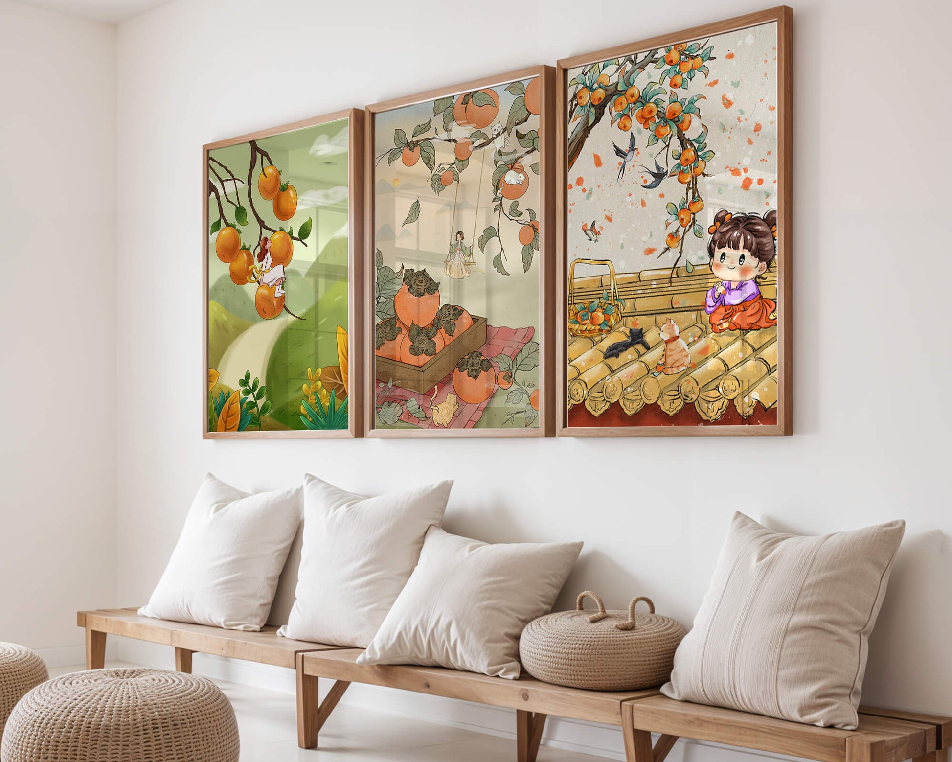 Ilustraciones De Persimmons En Lienzos Sin Marco