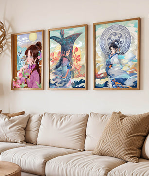 Art oriental dans les intérieurs modernes avec impression de haute qualité