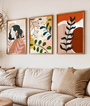 Ensemble d'art moderne abstrait pour décoration intérieure