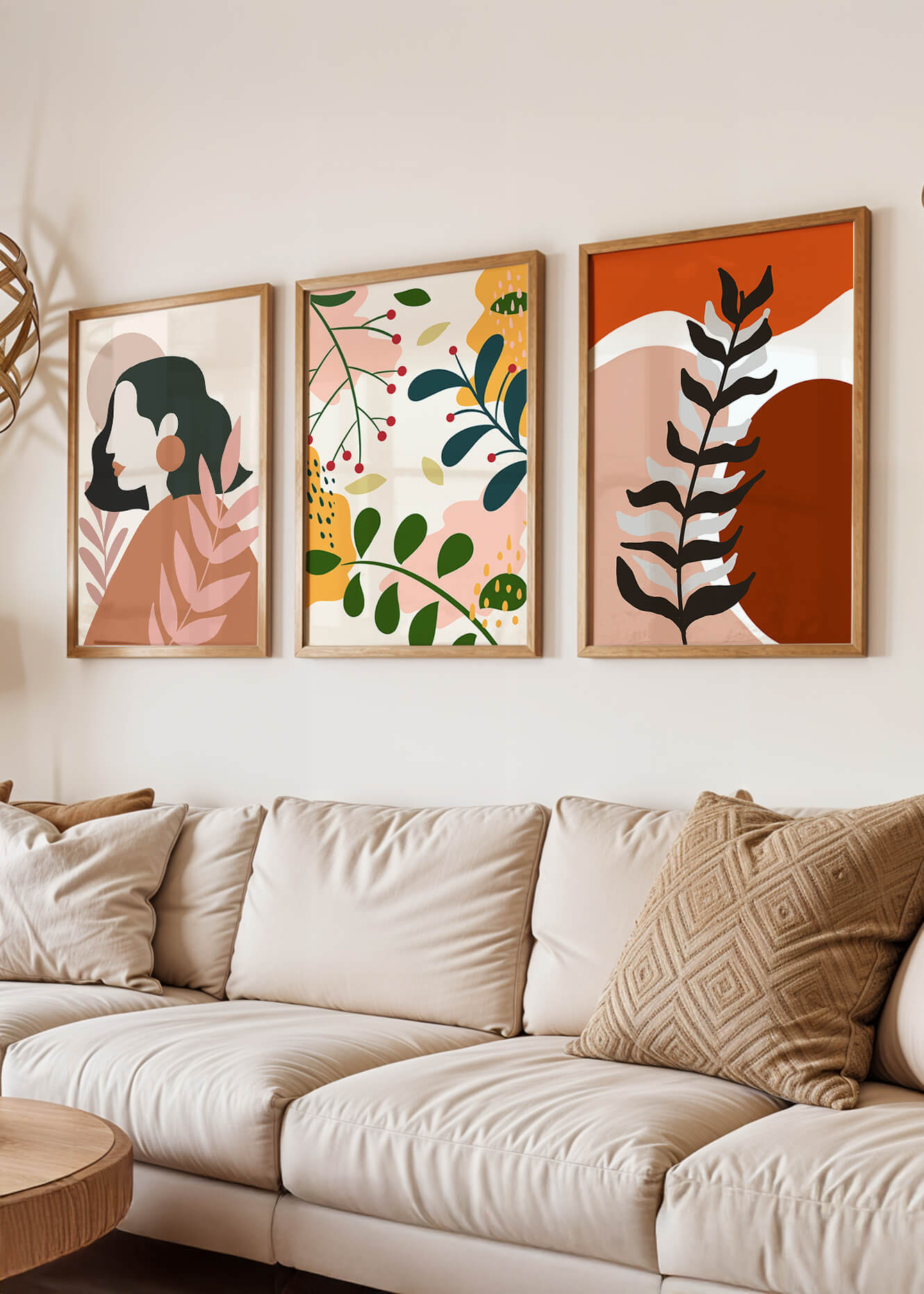 Ensemble d'art moderne abstrait pour décoration intérieure