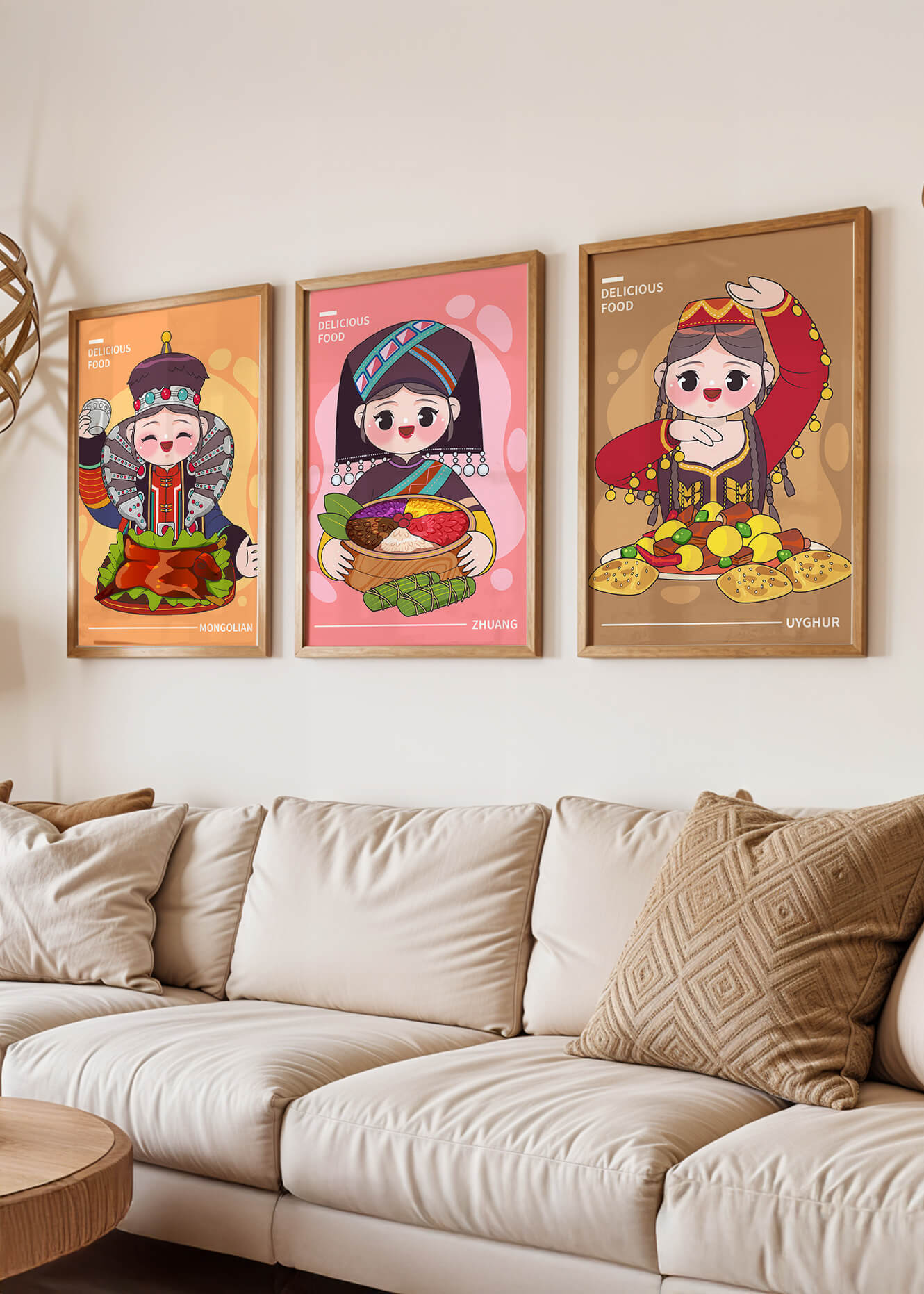 Ilustraciones Culturales de Comida en Diversos Estilos Étnicos