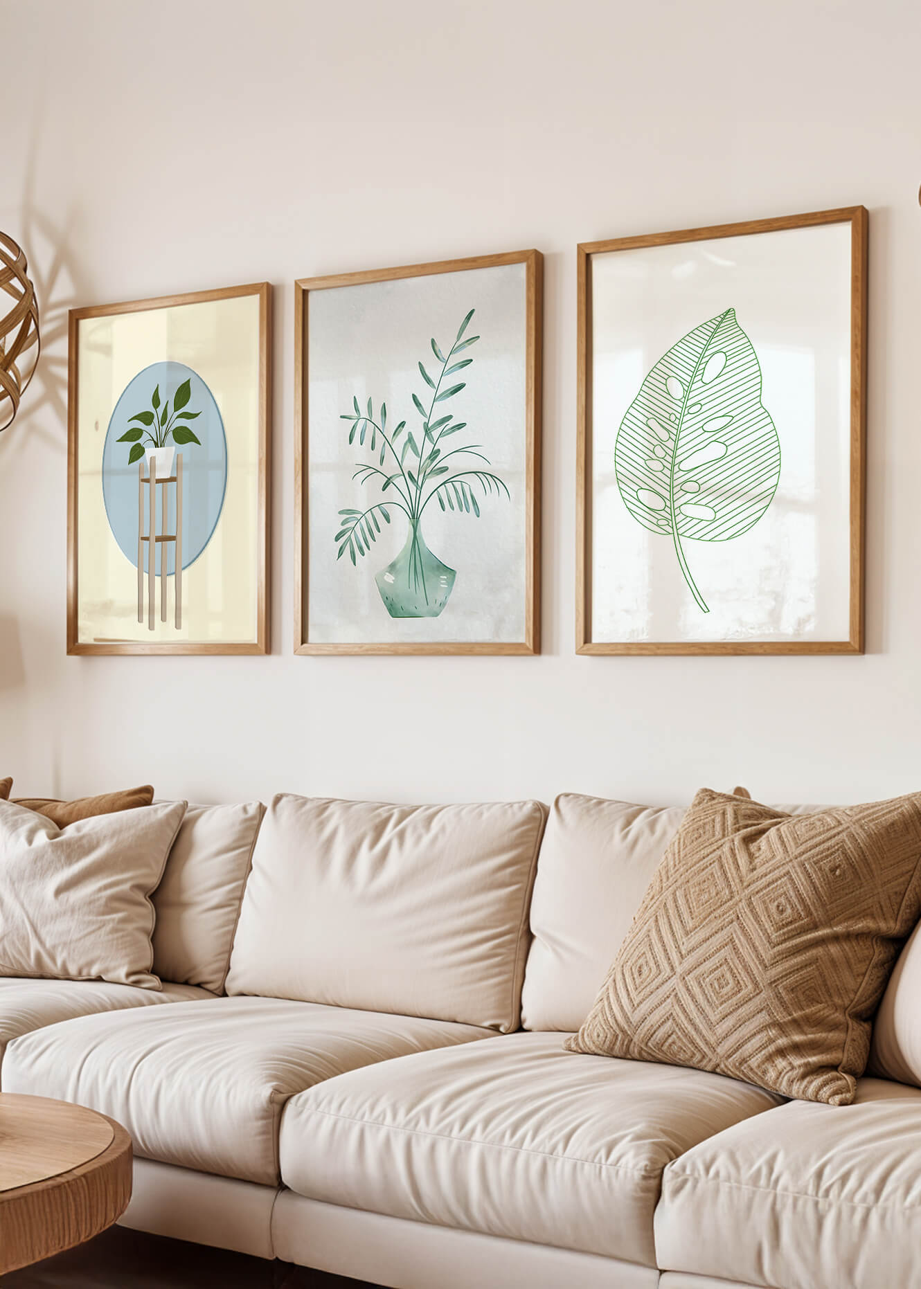 Imágenes Florales en Marcos de Madera sin Marco