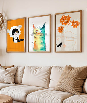 Ensemble d’impressions artistiques diverses et colorées