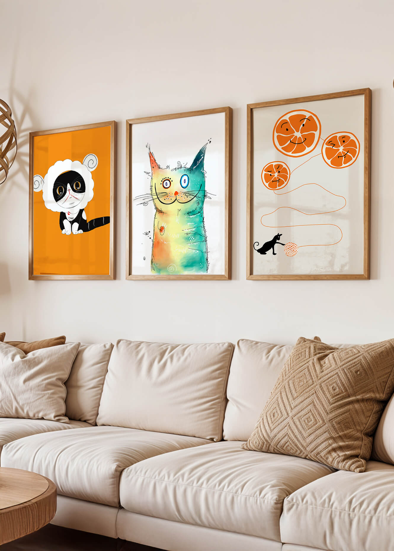Ensemble d’impressions artistiques diverses et colorées