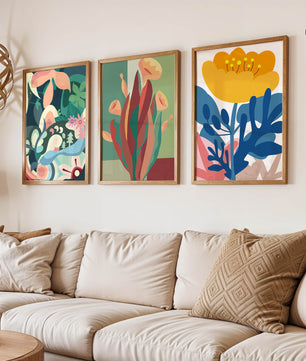 Ensemble d'art floral moderne sans cadre