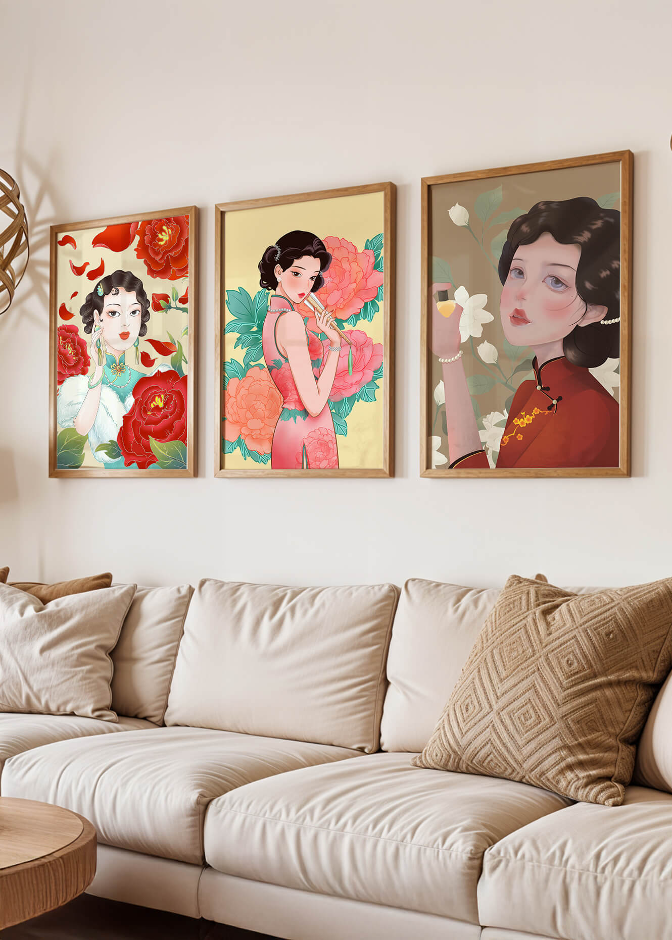 Arte Decorativo de Mujeres con Flores