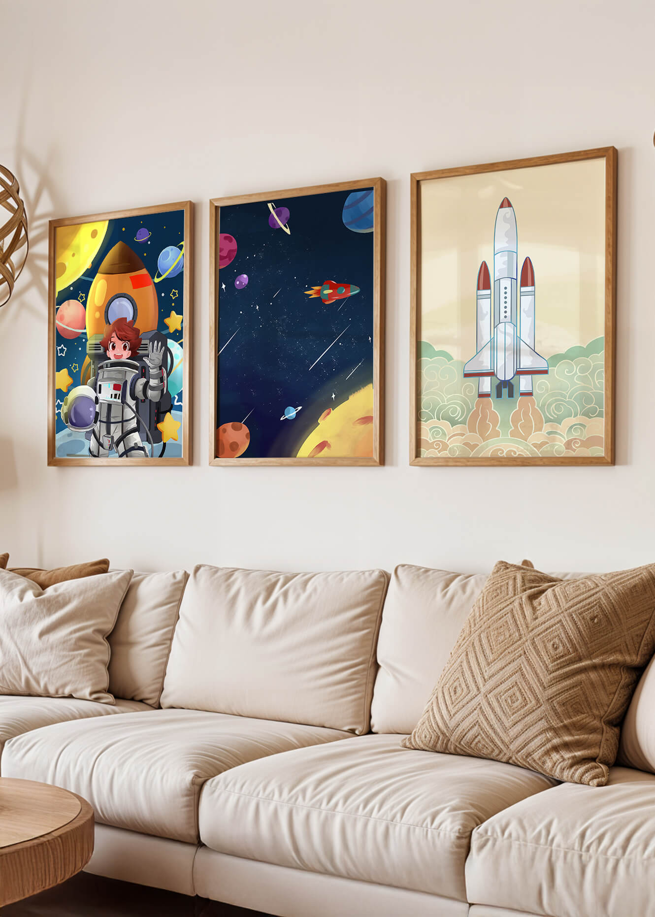 Astronautas y Naves Espaciales en Ilustraciones Modernas