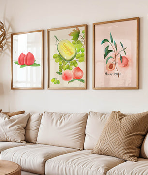 Art de fruits avec des illustrations modernes et colorées