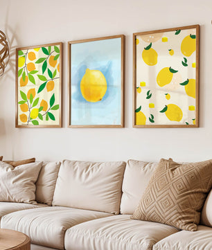 Décoration moderne avec des images de citrons