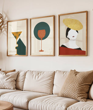 Élégante Collection d’Art Abstrait avec Éléments Décoratifs