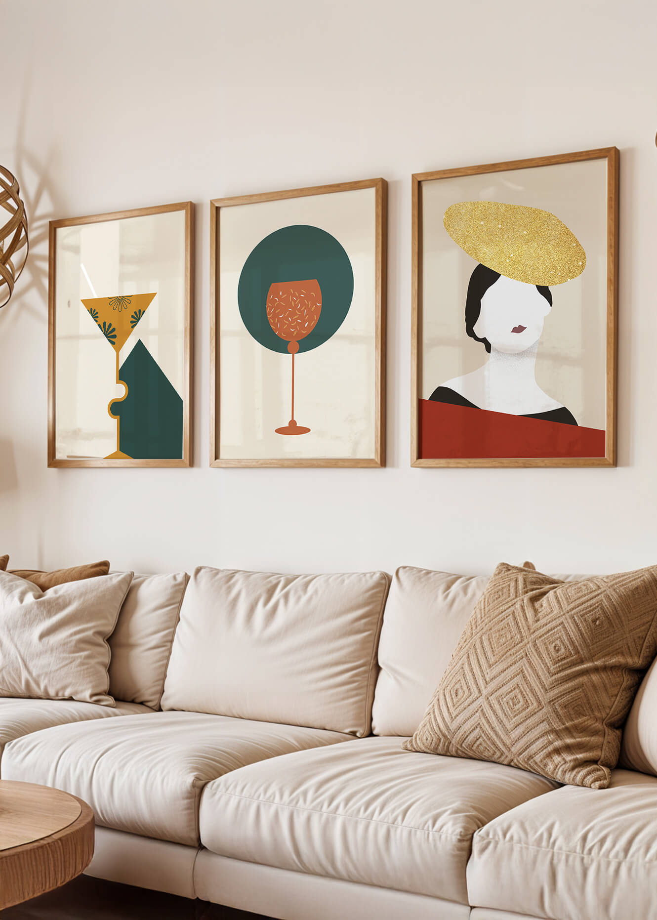 Elegante Colección de Arte Abstracto con Elementos Decorativos