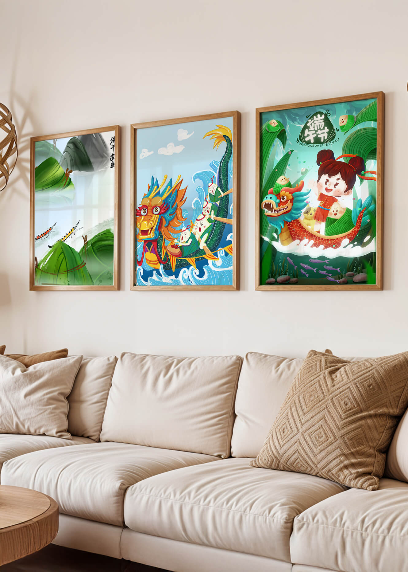 Art pour enfants avec des dragons et des éléments naturels dans un ton joyeux