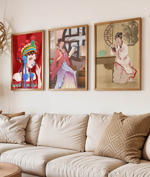 Art de femmes orientales au style traditionnel