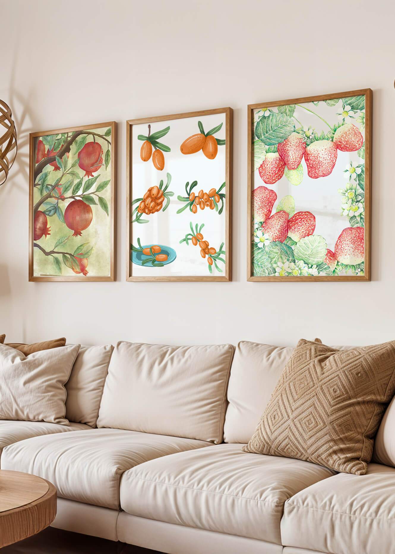 Arte Botánico: Frutas en Impresiones de Alta Calidad