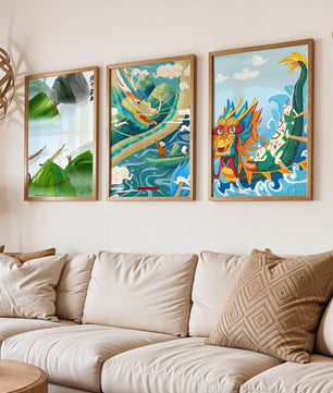 Images décoratives de dragons de style oriental