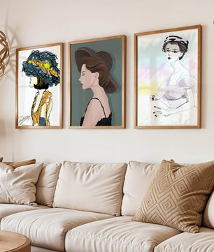 Correspondances de mode dans des impressions artistiques sans cadre