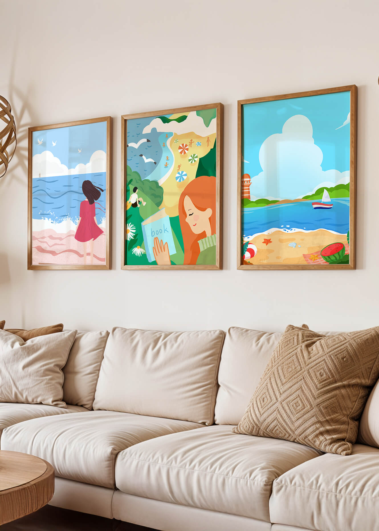 Décorations artistiques à thème plage pour intérieurs modernes
