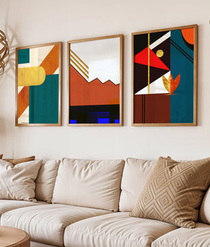 Impressions artistiques modernes et abstraites sans cadre