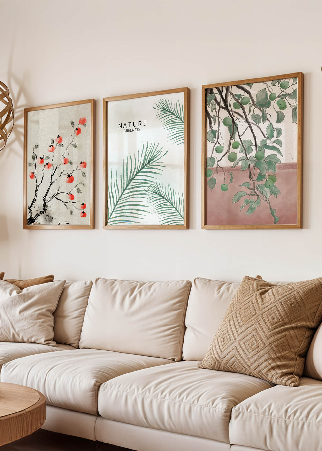 Conjunto De Impresiones Con Diseño Botánico Sin Marco