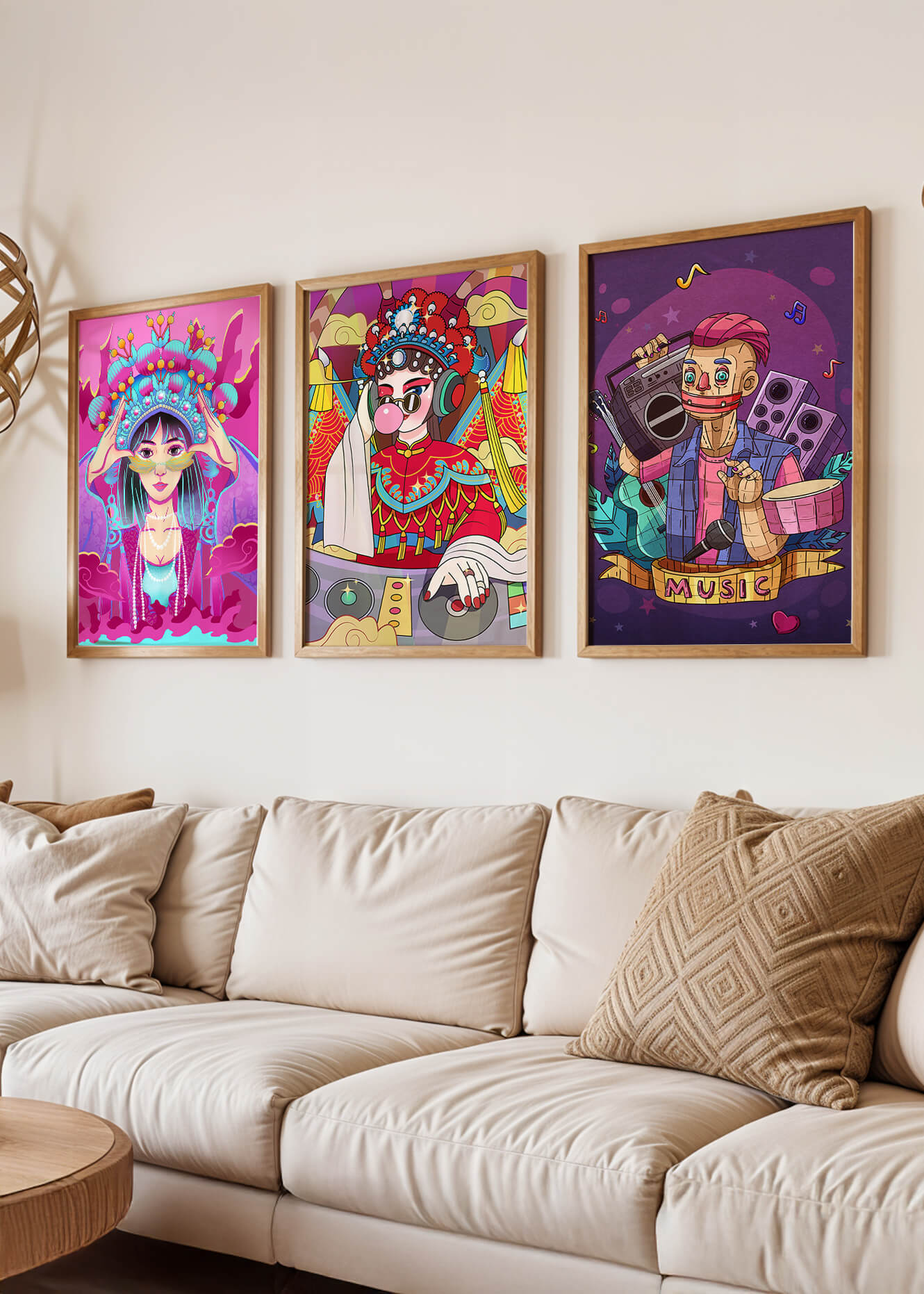 Arte Colorido con Personajes Estilo Ilustración