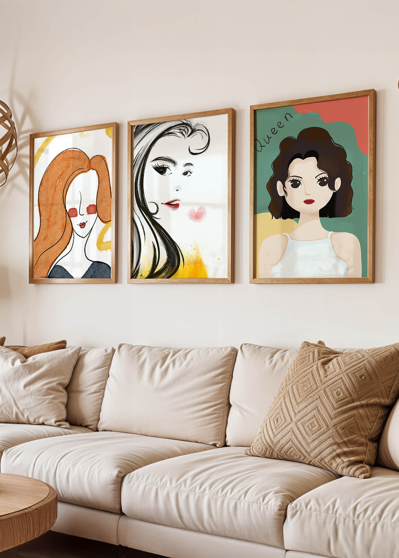 Portraits artistiques modernes en impression de haute qualité