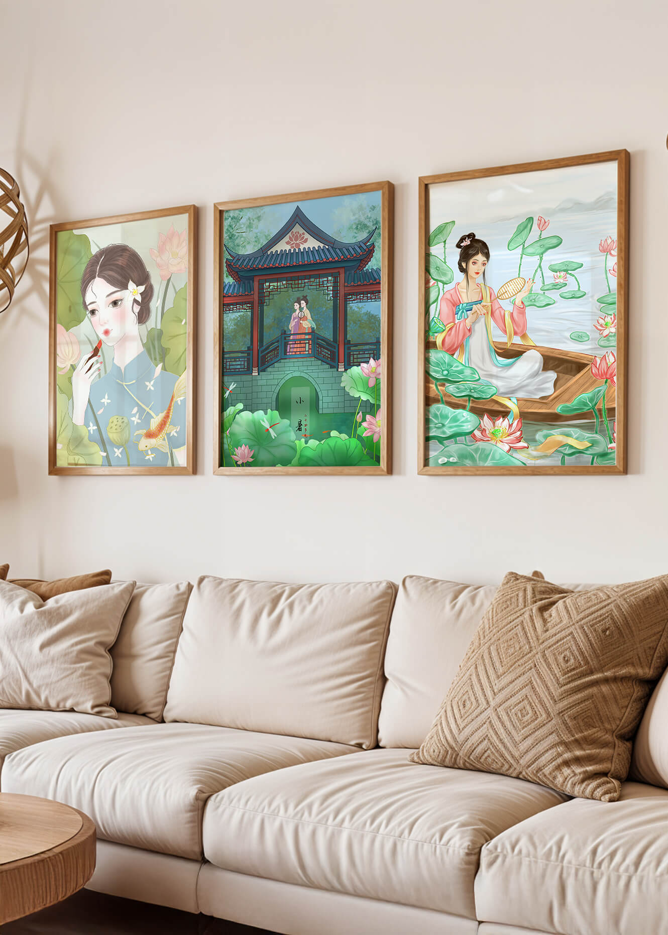 Exhibición de Tres Ilustraciones con Temática Oriental