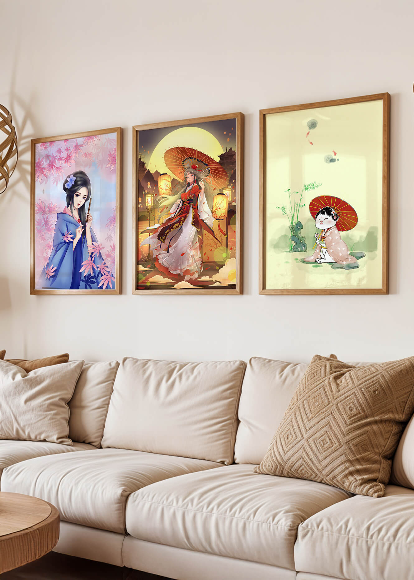 Imágenes De Arte Japonés Sin Marco En Interiores Modernos