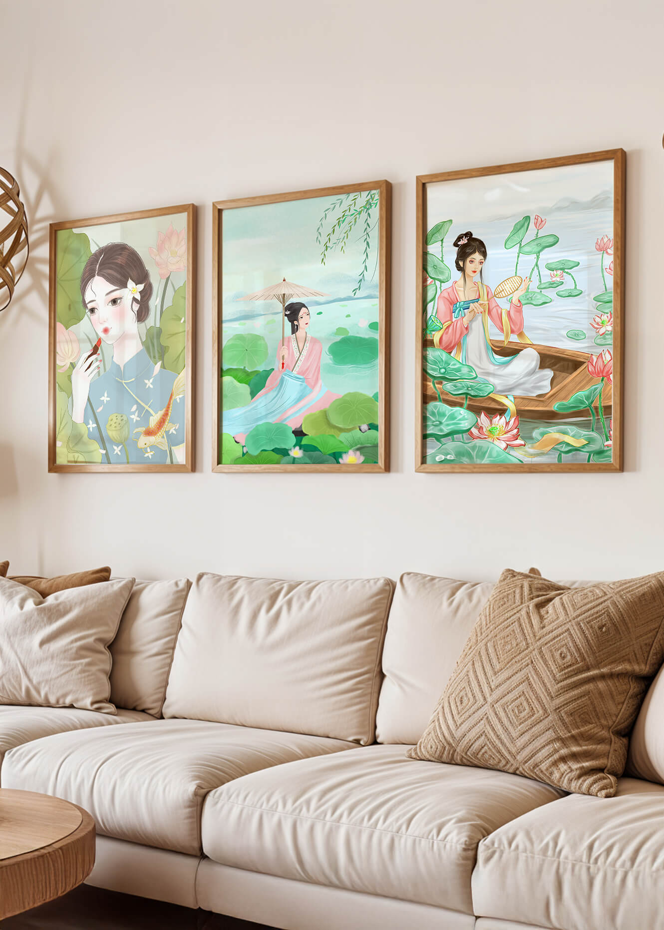 Conjunto de Ilustraciones Orientales Sin Marco