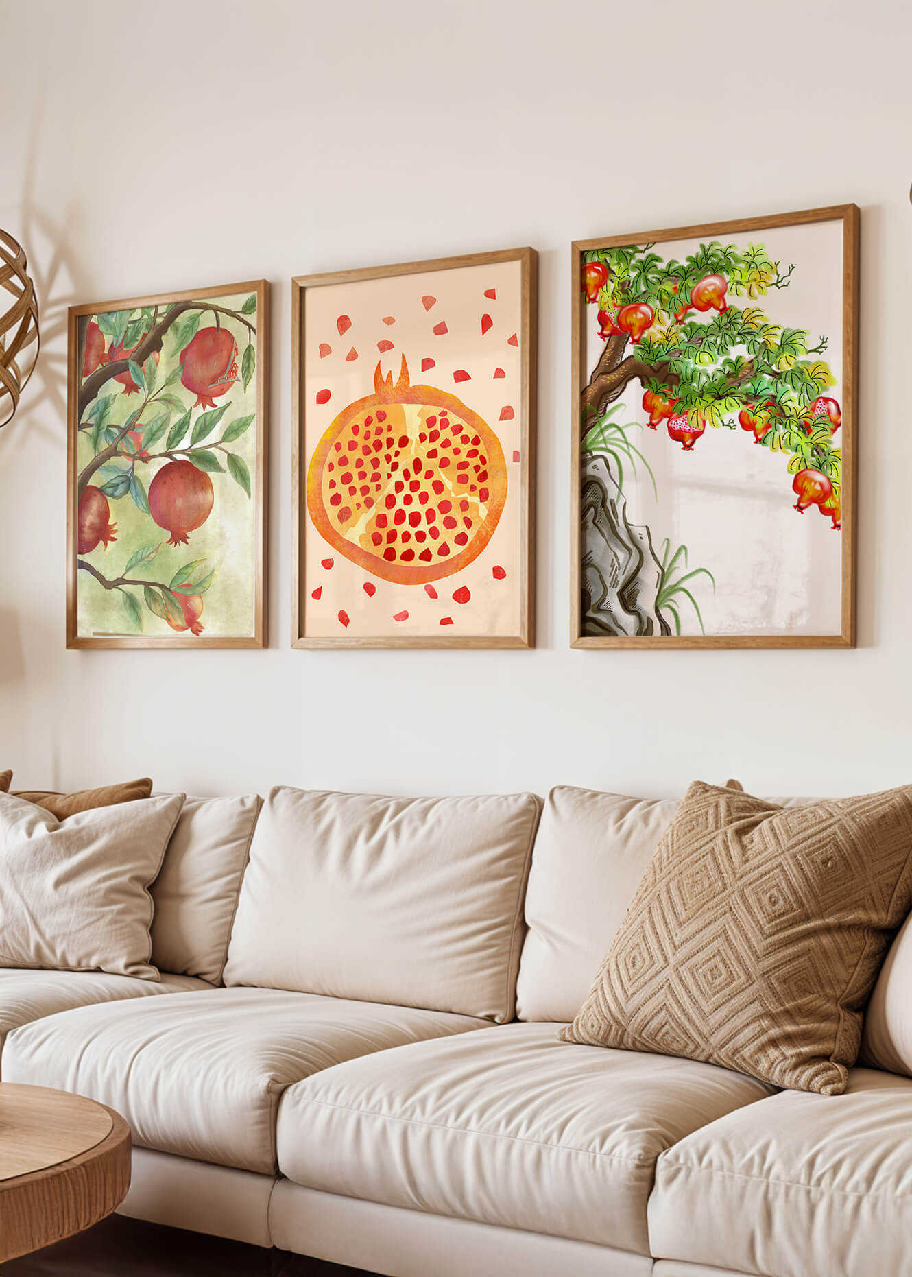 Arte de Granadas en Estilo Acuarela