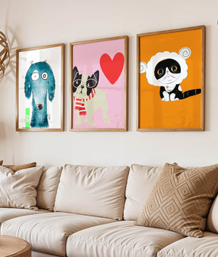 Illustrations d’animaux en couleurs pastel