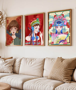 Impresiones Artísticas de Retratos de Estilo Oriental