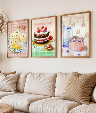 Illustrations de gâteaux et de desserts créatifs sans cadre